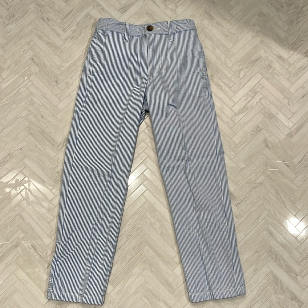 Boys Blue and White Seersucker pants, size 6 - Picture 2 of 5